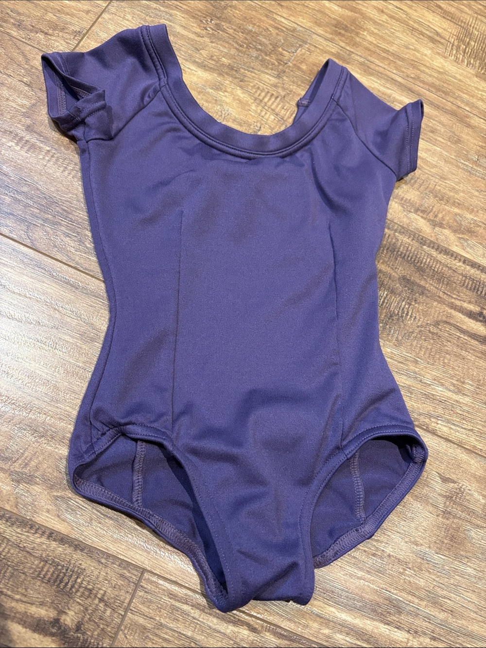 Capezio Girls Purple Short Sleeve Dance bodysuit